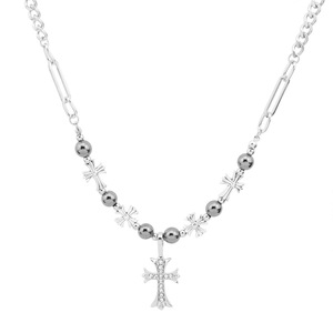 New Exquisite Light Luxury Silver Plated Cross Pendant Necklace Hiphop Style Unisex's Necklaces Wholesale Jewelry Trendy - Product Image 6
