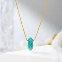 Collar de acero inoxidable con diseño nuevo al por mayor, con cuentas de piedra natural de aventurina verde y ojo de tigre, joyería para mujer