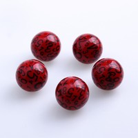 20mm yeni Gumball moda tıknaz katı baskı numarası boncuk takı kolye yapımı için akrilik boncuk