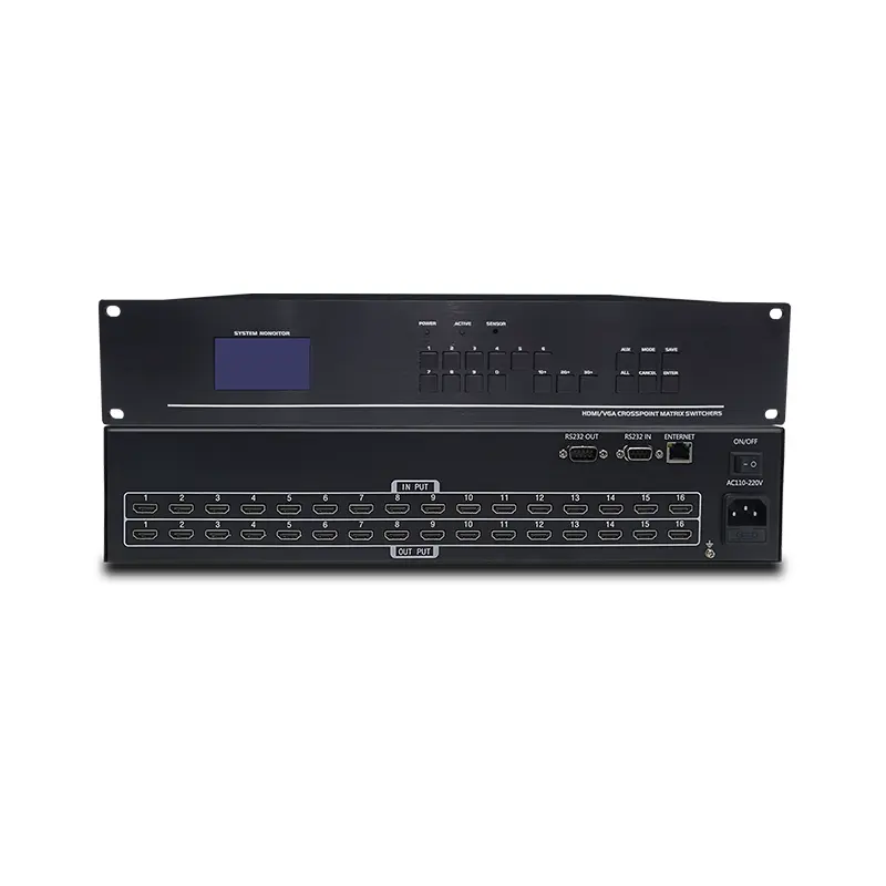 Equipamento de comutação de áudio e vídeo, suporte 4k hd, comutação de sinal all-in-one, servidor de comutação de matriz