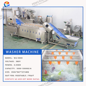 Industriële Spray Luchtbel Groenten En Fruit Wasmachine Met Transportband - Product Image 2