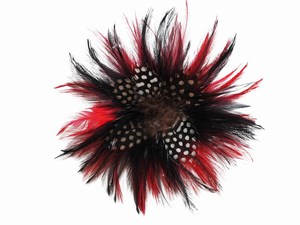 Pince à <span class=keywords><strong>cheveux</strong></span> écologique en plumes teintées avec fleur, pour femme, accessoire de tête de mariée, chapeau de costume pour mariage, cocktail, thé ou Derby - Product Image 2