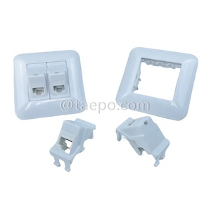 이더넷 케이블 용 CAT6 2 포트 키스톤 잭이있는 샘플 무료 공장 가격 UTP 8P8C <span class=keywords><strong>RJ45</strong></span> 네트워크 벽 아울렛 페이스 플레이트