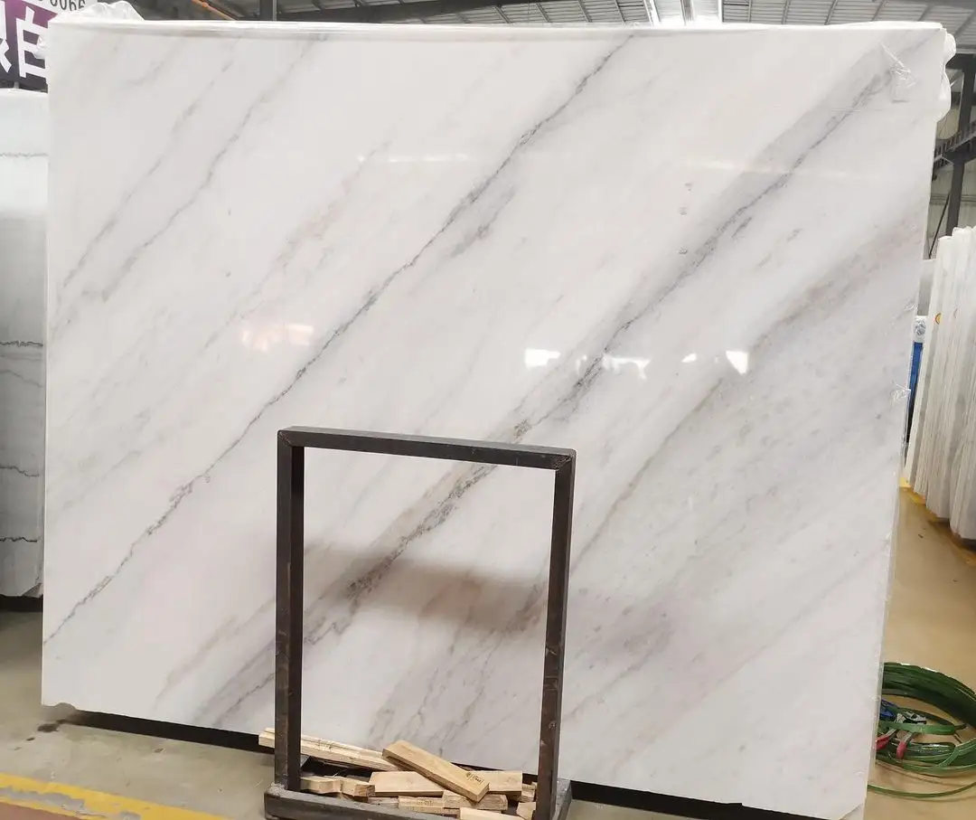 Factory Price Natural White Marble Floor Tiles Polished Guangxi White Marble Slab