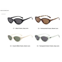 Lunettes de soleil rétro Y2K œil de chat écaille de tortue, monture intégrale légère en TR avec protection UV400 pour le streetwear et les tenues de festival