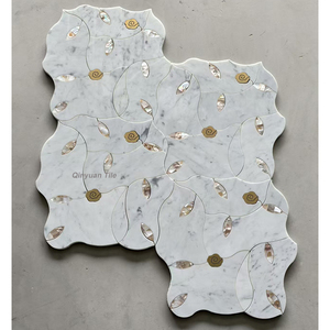 Mosaico de Mármol Pulido con Chorro de Agua para Paredes y Pisos, Diseño Moderno para Estudio, Villa, Interior, Impermeable, Duradero y Ecológico - Product Image 1