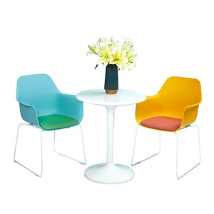 Multi-Color Home Office Furniture Swivel Mesh Chair <b>Plastic</b> Meeting Training Chair Without <b>Wheels</b> for Dining Events Wholesale - Product Image 1
