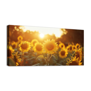 1PC Toile Imprimée Cadre Extensible <span class=keywords><strong>D</strong></span>écoration Murale de Noël Tournesol Paysage Lakeside Nature Morte <span class=keywords><strong>Aquarelle</strong></span> Paysage Peinture - Product Image 1
