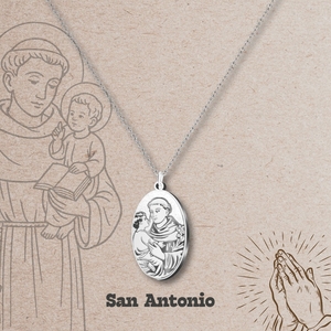 Saint Anthony acciaio inossidabile bella collana pendente vergine icona cattolica per gli uomini e le donne - Product Image 2