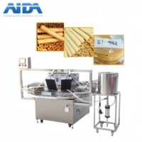 Machine à biscuits mini-rouleaux d'œufs croustillants, gaufrier électrique, ligne de production industrielle de gaufres moelleuses