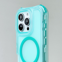 Coque de téléphone magnétique 3-en-1 givrée pour chargement sans fil, en PC rigide antichoc pour iPhone 17 16 15 14 Plus 13 12 ProMax