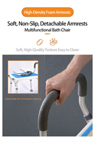Chaise de douche en mousse EVA pour réadaptation, siège de bain en plastique PE, assemblage sans outil, chaise de douche empilable, couleur personnalisée en gros, chaise de bain