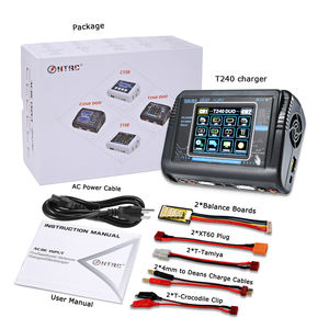HTRC T240 DUO pengisi daya layar sentuh, pengisi daya layar sentuh AC/DC 150W/240W Saluran ganda 10A RC keseimbangan untuk baterai LiPo lhv LiFe NiMh baru - Product Image 3