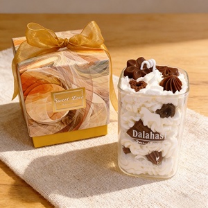 Bougie en forme de glace à longue durée de vie, bougie en cire de soja écologique pour la décoration de la maison, cadeau - Product Image 3