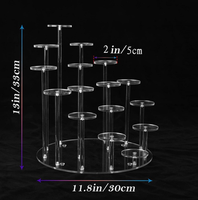 Nouvelle vente acrylique Transparent Cupcake Rack fête d'anniversaire mariage Dessert Rack pâtisserie outils de cuisson