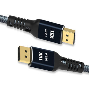 Nylon Braid 16K DP 2.1 Version HD Displayport to Displayport <strong>Cable</strong> Video Game Monitor <strong>Laptop</strong> <strong>Cable</strong> for Computer Use - Product Image 2