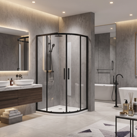 Paroi de douche fixe murale avec cadre en aluminium transparent de 8 mm et protection anti-éclaboussures