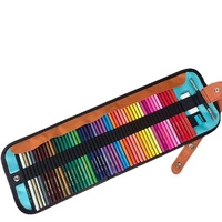 Ensemble de 53 crayons de couleur sur toile pour artistes, 50 crayons de couleur + outils, 3 couleurs disponibles, fournitures d'art scolaire en gros