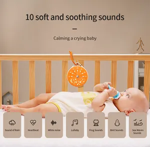 Portable Soothing Natural Sounds With Volume Control And Colorful Night Light Compact Baby Sleep Therapy White Noise Machine