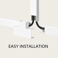 Cord Hider, Kit de chemin de câbles pour la gestion des câbles, Couvre-fils pour cordons, Couvre-câbles pour fils sur le mur, Cache-câbles, Blanc