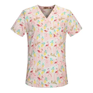 デザイン新しいスタイルのファッショナブルなエプロンデザイン男性ベスト医療女性病院看護師制服ドレススクラブトップス