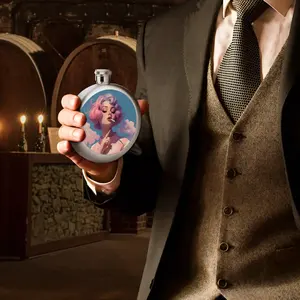 Custom image Round 5oz <b>Flask</b> for Drinkware - Product Image 3