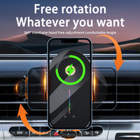 Soporte para Teléfono Celular con Carga Inalámbrica de 15W y Magnética de 66W, Soporte para Auto con Montaje en Rejilla de Ventilación, Portátil, para iPhone y Android