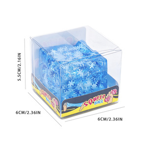 Cubo de Agua Transparente TPR Maltosa, Juguete Sensorial Antiestrés, Bola de Nieve Elástica para Aliviar el Estrés - Product Image 5