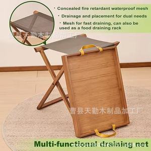 Custom-made wooden portable folding coffee table, Japanese style lazy person movable sofa side table <b>snack</b> <b>tray</b> household <b>tray</b> - Product Image 5