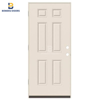 30 In. X 80 In. Carrara 2 Panel tangan kanan inti padat Primed komposit tunggal pintu Interior putih prima pintu