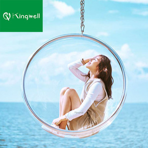 Sedia a Dondolo Sospesa Design Moderno per <span class=keywords><strong>Arredamento</strong></span> <span class=keywords><strong>Casa</strong></span>, Sedia a Dondolo in Alluminio per Esterni, Sedie a Bolla in Acrilico per Giardino - Product Image 6