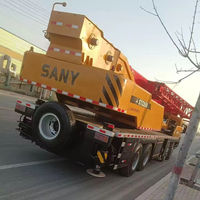 Grue de chantier SANY50T d'occasion, puissante et économe en carburant, avec moteur, pompe, commande par joystick, flèche et télécommande, pour usage agricole