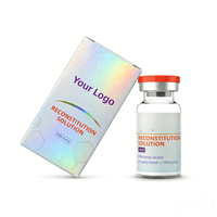 Kits de flacons de peptides avec logo personnalisé imprimé, étiquettes et boîtes en carton pour flacons individuels de 1 ml, 3 ml, 10 ml