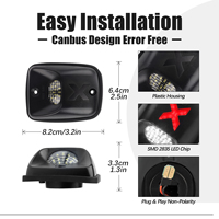 Feux de plaque d'immatriculation LED de style X avec lentille fumée pour Toyota Tacoma 1995-2004 Pickup Truck, LED blanc et rouge, 00228-34938, 2 pièces
