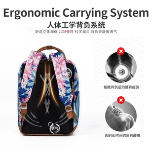 2025 autunno Goldenflow sublimazione stampa zaino scuola tradizione americana in tecnologia luce borsa del computer portatile per le ragazze - Product Image 4