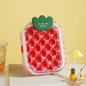 Moldes para Cubitos de Hielo, Bandejas para Cubitos de Hielo de Grado Alimenticio con Sistema de Presión, Cajas de Almacenamiento de Hielo para Refrigerador Doméstico - Product Image 4