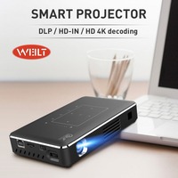 CatVision P09 II 1080P Mini projecteur DLP Android 9.0 Décodage 4K Contrôle tactile WiFi double bande 2G+32G Portable