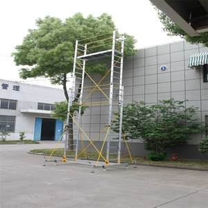 Ponteggio in alluminio per scale, scala combinata mobile in alluminio, torre di ponteggio telescopica multifunzionale <span class=keywords><strong>con</strong></span> sollevatore - Product Image 1