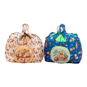 China Wholesale Eco Friendly Reusable Grocery Polyester Cartoon Pattern Foldable Shopping <b>Bag</b> with Handle Drawstring Closure - Product Image 1