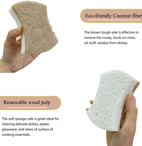 Phân Hủy Sinh Học Tự Nhiên Nhà Bếp Miếng Bọt Biển Ủ Cellulose Dừa Scrubber Miếng Bọt Biển Sinh Thái Thân Thiện Với Bọt Biển Cho Các Món Ăn - Product Image 4