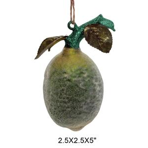 LONGSTAR hecho a mano Navidad vidriera encanto fruta vegetal serie sandía limón escena colgante vestido árbol bola <span class=keywords><strong>adornos</strong></span> - Product Image 6