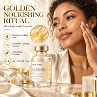 Sérum Coréen Anti-Âge au Collagène 24K Or, Peptides, Squalane et Acide Hyaluronique pour le Visage – Marque Blanche
