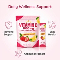 Poudre de Vitamine C 1000mg OEM avec Collagène D3 et Zinc – Complément Alimentaire pour le Soutien Immunitaire en Sachets Portables