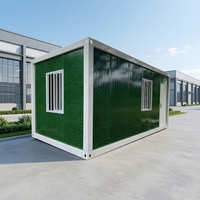 SKYLINE Precio de Fábrica Casa Contenedor Plegable de 20 pies, Edificio de Oficinas de Cristal, Tienda, Módulo Prefabricado, Cabaña de Lujo, Casa Pequeña