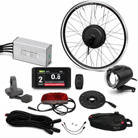 48V 500W 750W E-Bike Umrüstsatz mit Hinterachs-Gewindefreilauf, LCD8H Display, Bürstenloser Nabenmotor, E-Bike Kit für 26, 27,5, 28, 29 Zoll