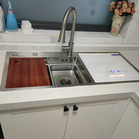 Lave-vaisselle électrique Dieme modèle X5L en acier inoxydable, à poser sur comptoir, usage domestique, entièrement automatique, intégré, capacité de 9 couverts