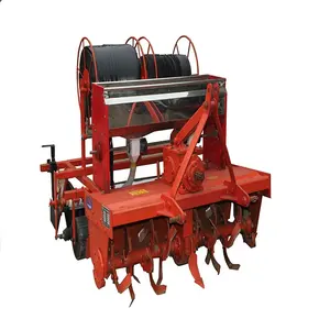 Mul-function irrigation rotary tiller mulch laying machine for sale