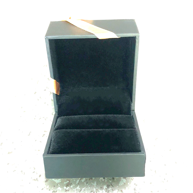 Custom Logo Jewellery Packaging Wedding Ring Box Custom Ring Box Black Velvet Ring Box with Bow