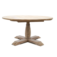 Table ronde en bois rustique de style farmhouse pour hall d'hôtel et réceptions en plein air, tables de banquet robustes et démontables