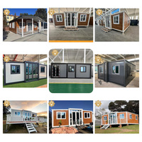 Villa conteneur modulaire extensible en acier préfabriqué, portable, mobile, à énergie solaire, design moderne, pour maison, bureau ou hôtel